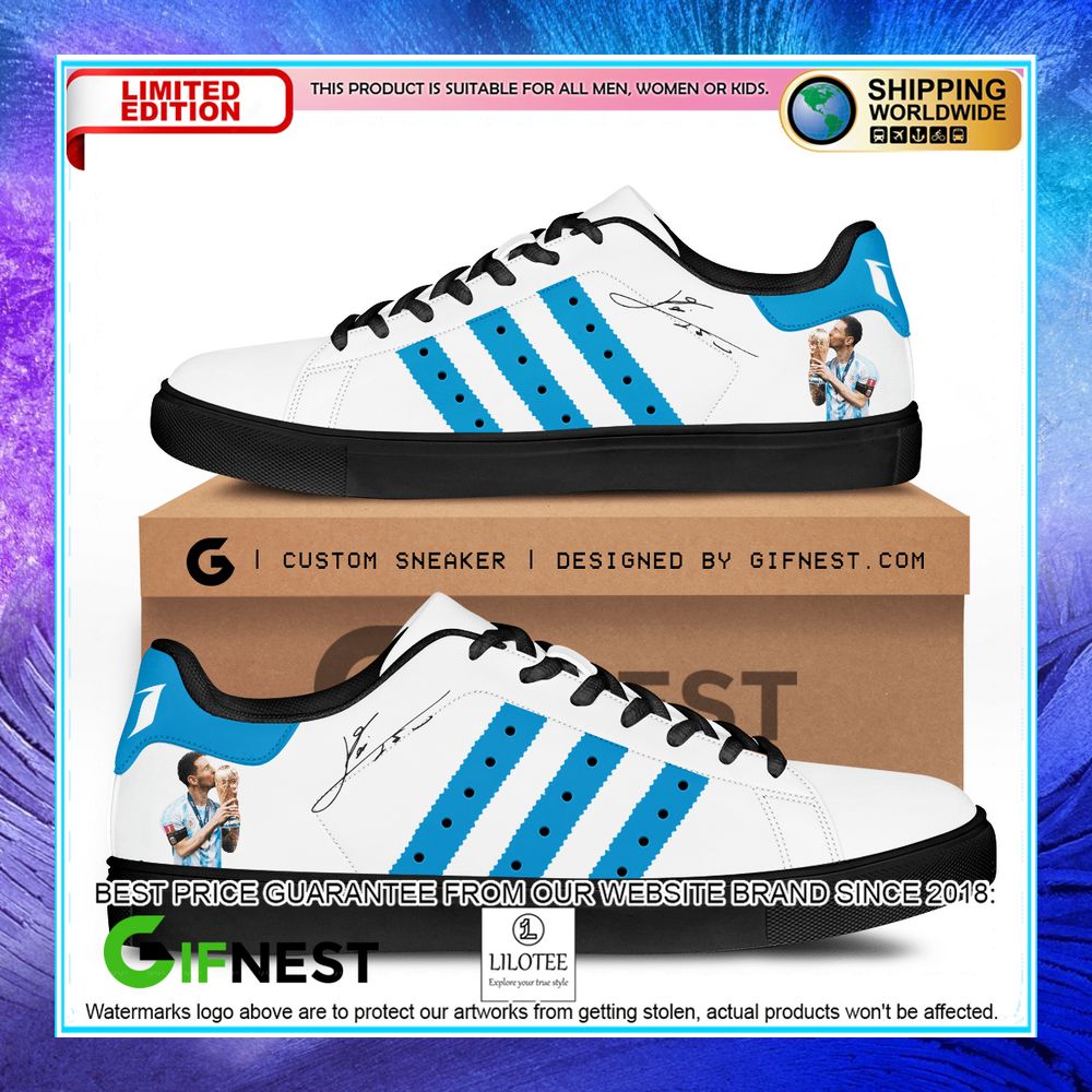 lionel messi champion world cup 2022 stan smith shoes 1 909