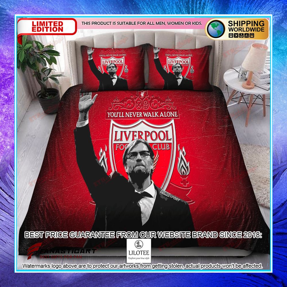 liverpool fc youll never walk alone bedding set 1 982