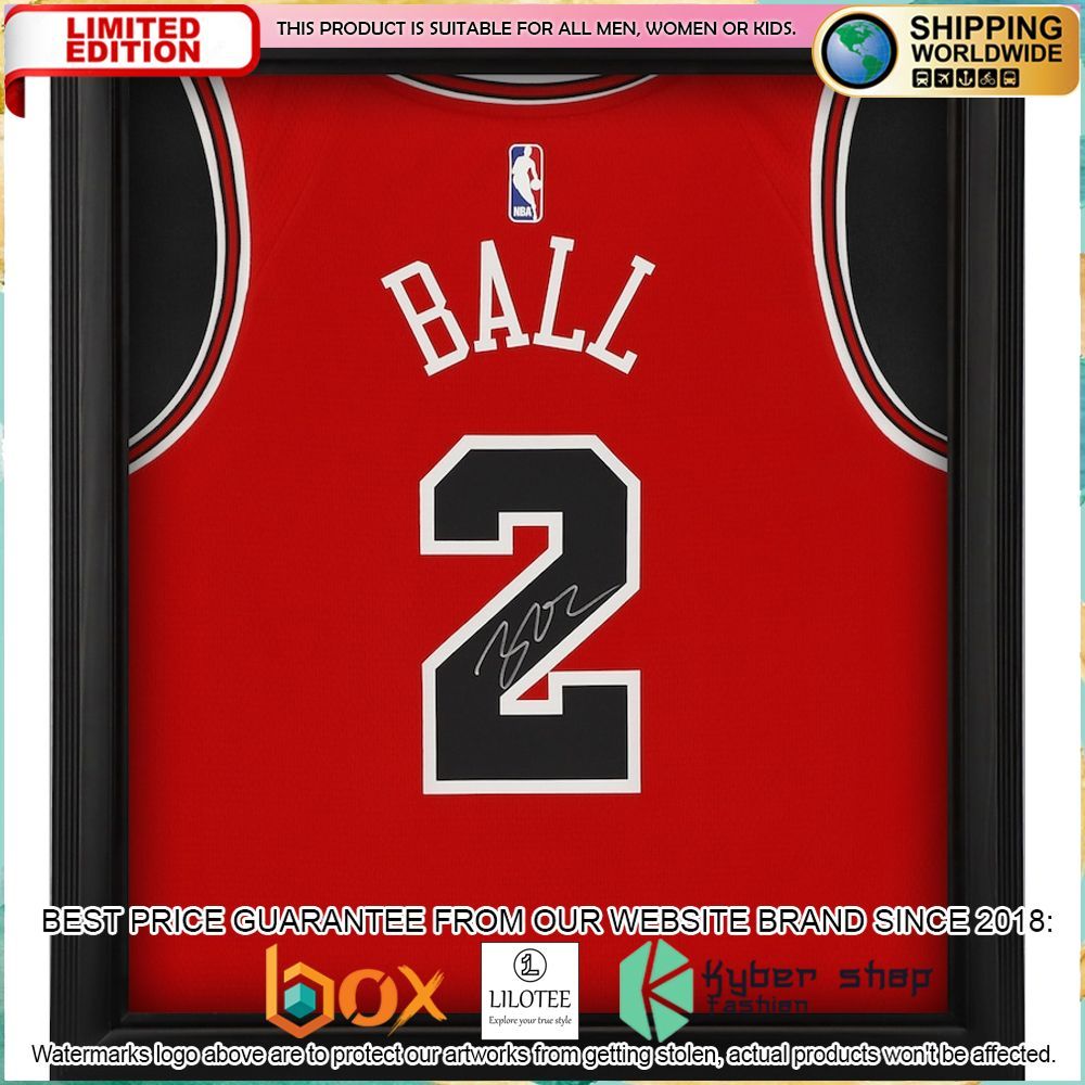 lonzo ball chicago bulls red basketball jersey 1 736