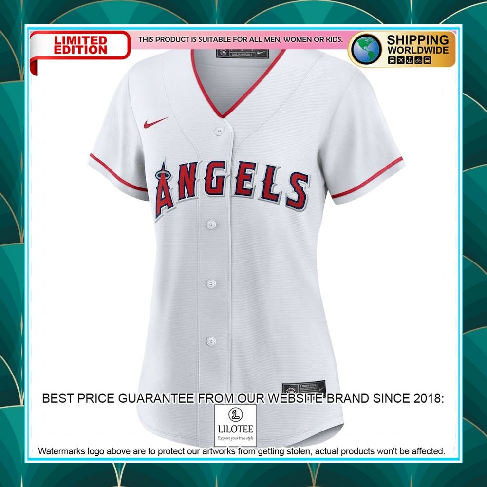 los angeles angels nike womens home team white baseball jersey 2 722