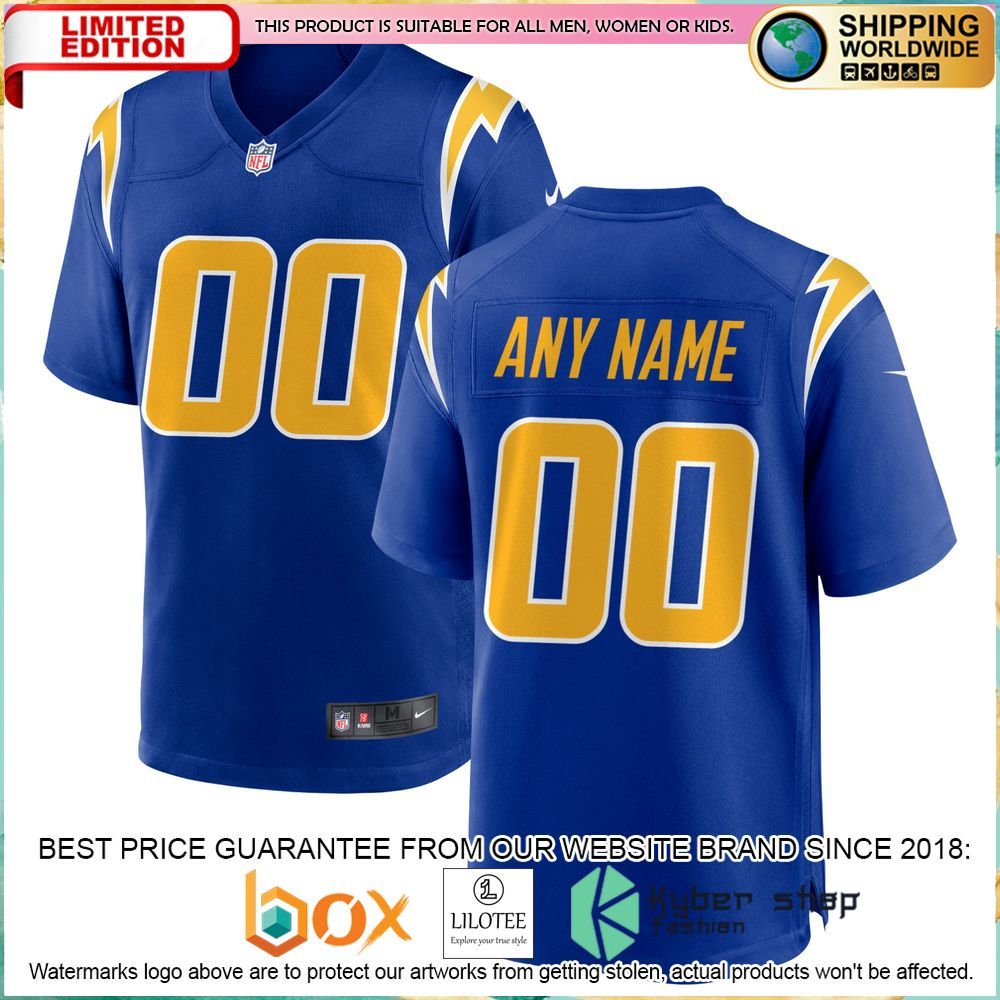 Los Angeles Chargers Nike Alternate Custom Navy Football Jersey - LIMITED EDITION 6 los angeles chargers nike alternate custom navy football jersey 6 161