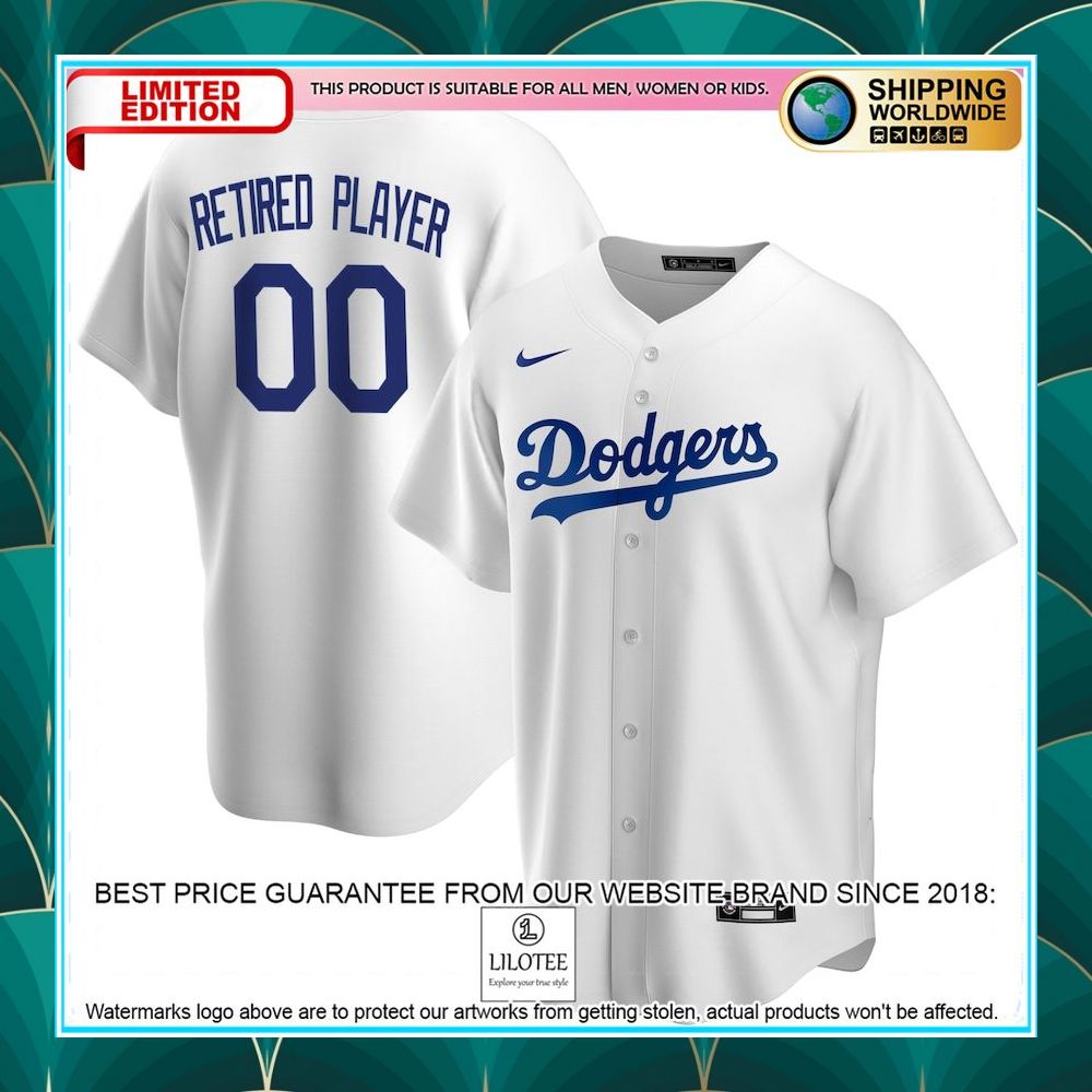 los angeles dodgers nike home pick a player retired roster white baseball jersey 1 587