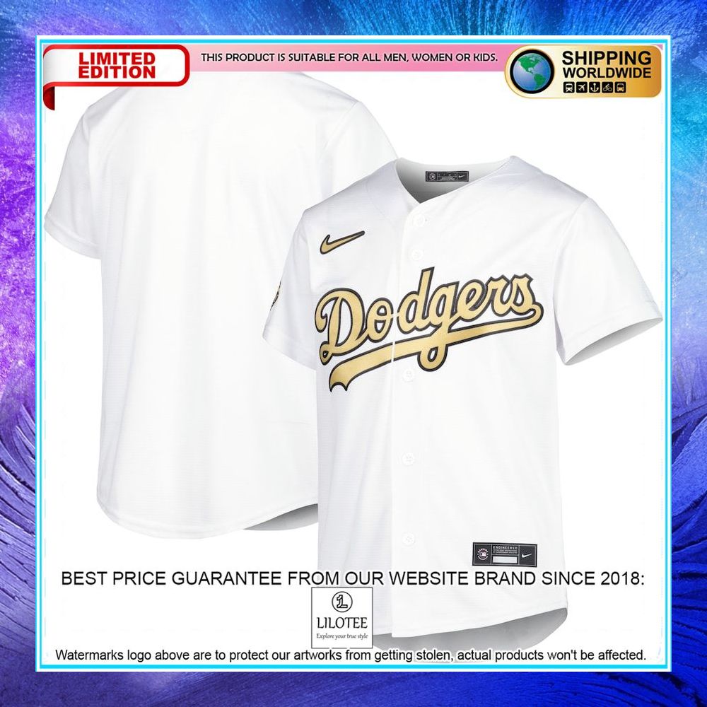 los angeles dodgers nike youth 2022 mlb all star game white baseball jersey 1 825