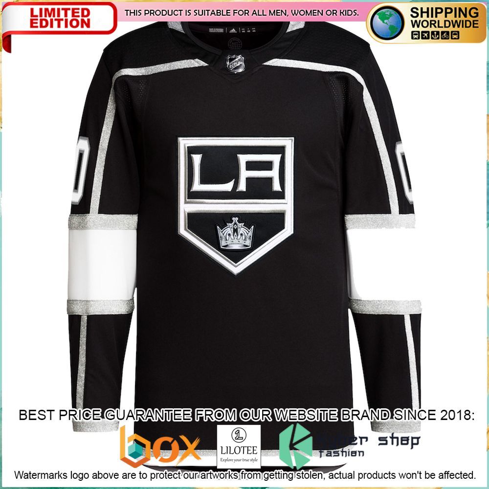 los angeles kings adidas custom black hockey jersey 2 335