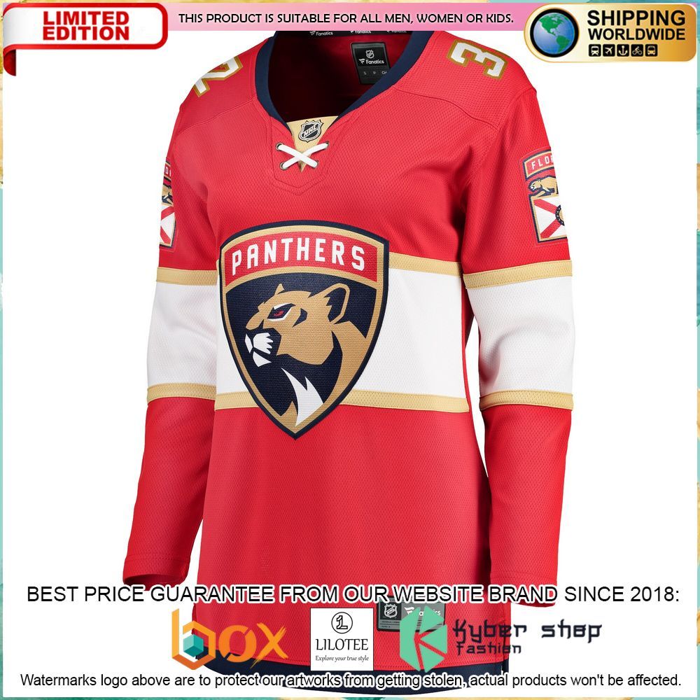 lucas carlsson florida panthers womens red hockey jersey 2 443
