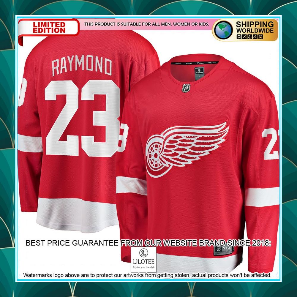 lucas raymond detroit red wings home red hockey jersey 1 49