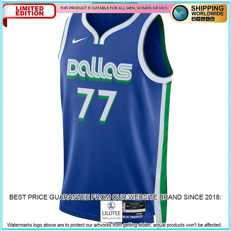 luka doncic dallas mavericks nike 2022 23 blue basketball jersey 2 83