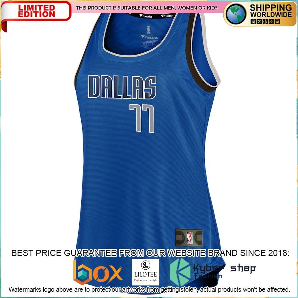 luka doncic dallas mavericks womens team blue basketball jersey 2 905