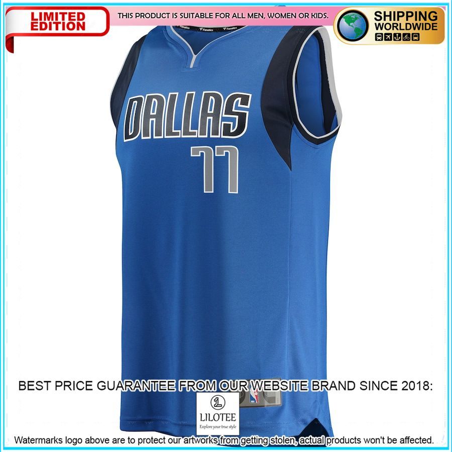 luka doncic dallas mavericks youth blue basketball jersey 2 62