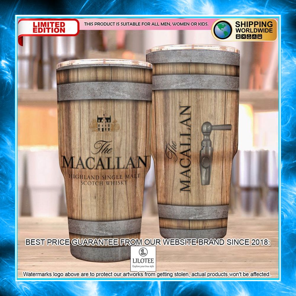 macallan wood grain printed tumbler 1 337