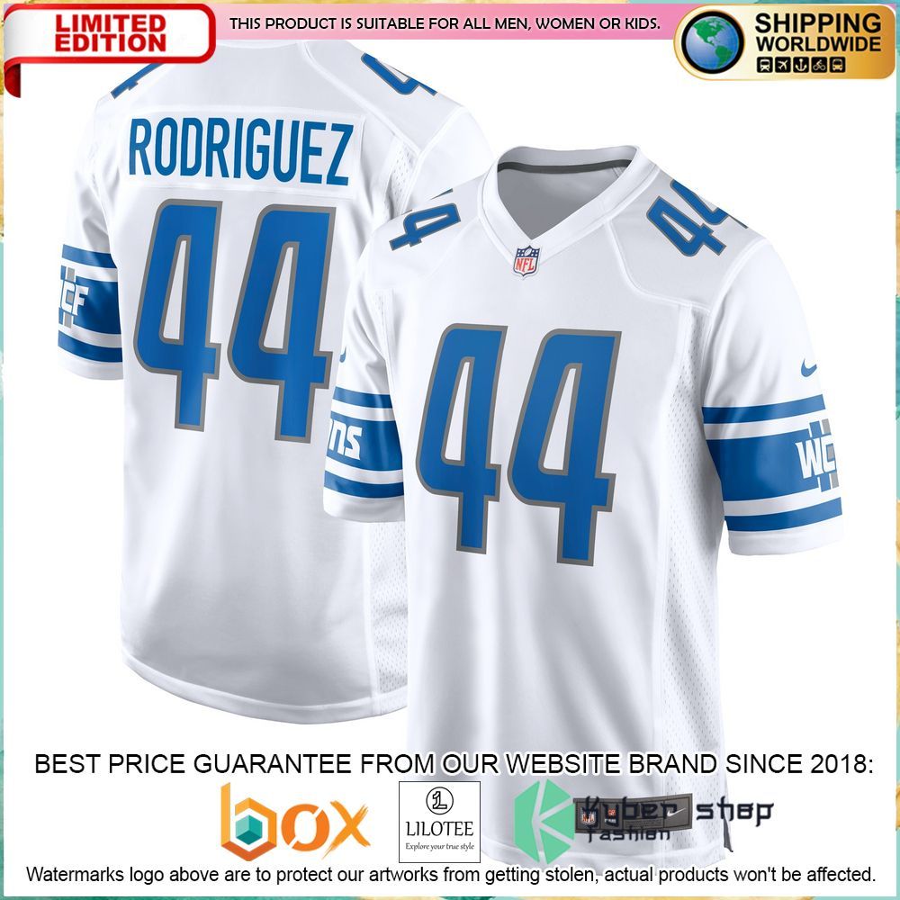 malcolm rodriguez detroit lions nike white football jersey 1 479