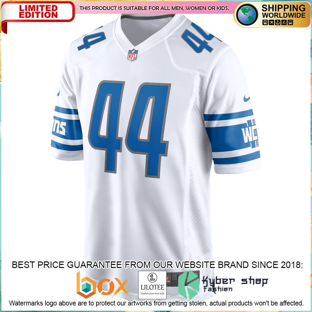 malcolm rodriguez detroit lions nike white football jersey 2 781