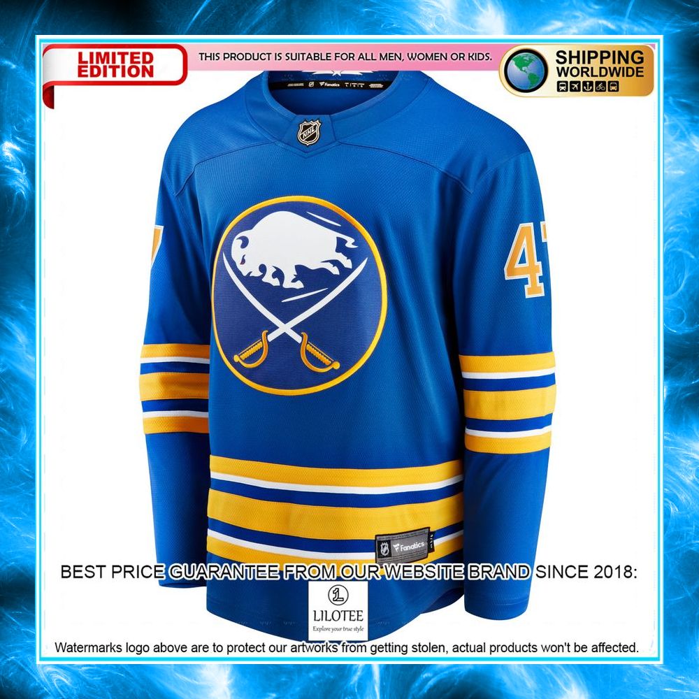 malcolm subban buffalo sabres royal hockey jersey 2 103