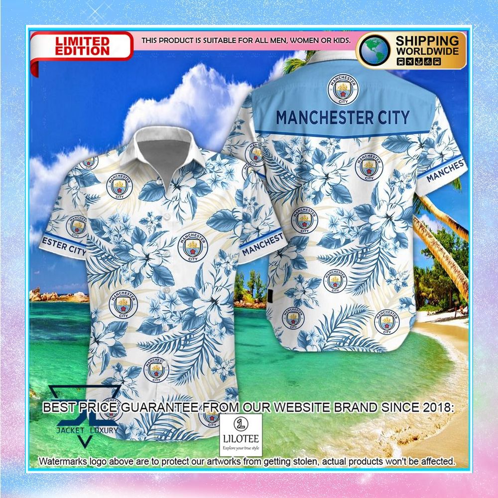 manchester city f c logo hawaiian shirt shorts 1 782