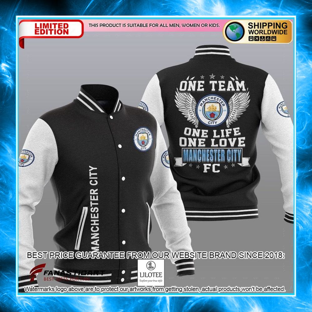 manchester city fc one team one life one love baseball jacket 1 754