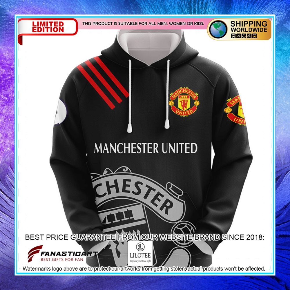 manchester united fc black hoodie shirt 1 443