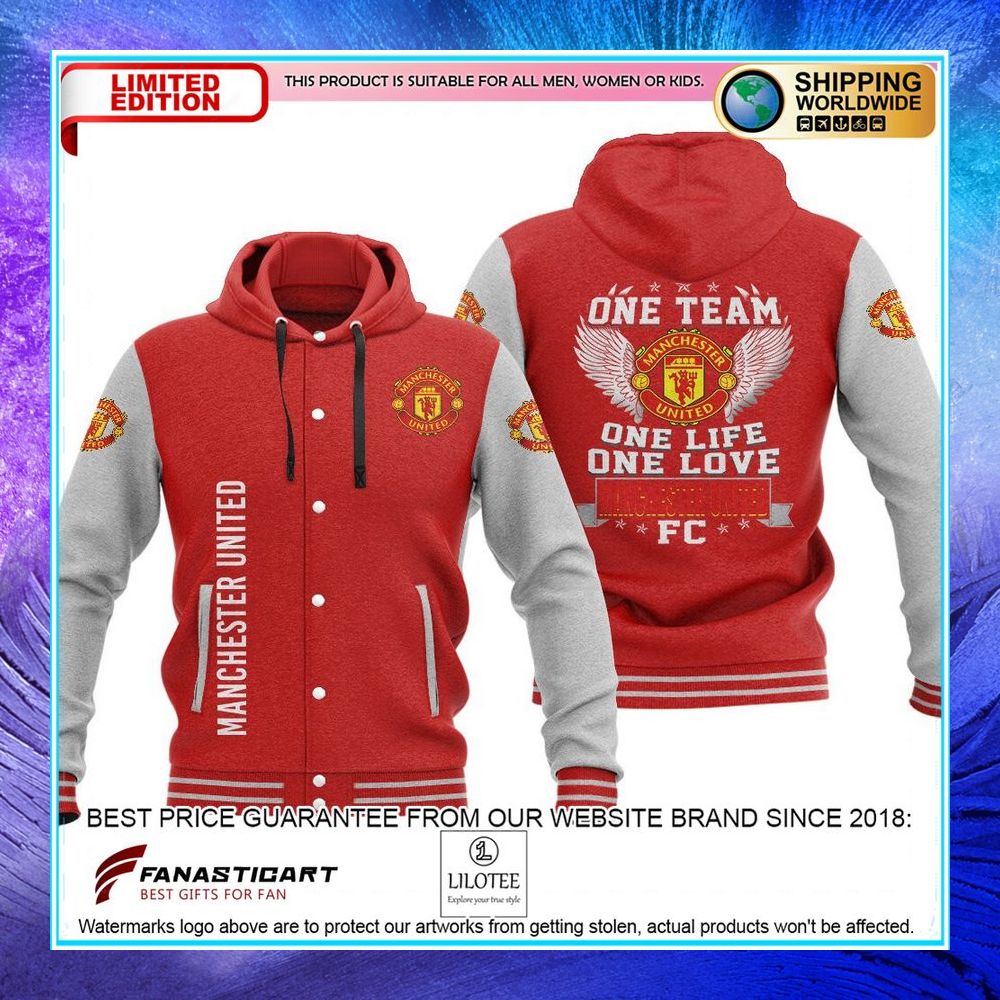 manchester united fc one team one life one love baseball hoodie jacket 7 404