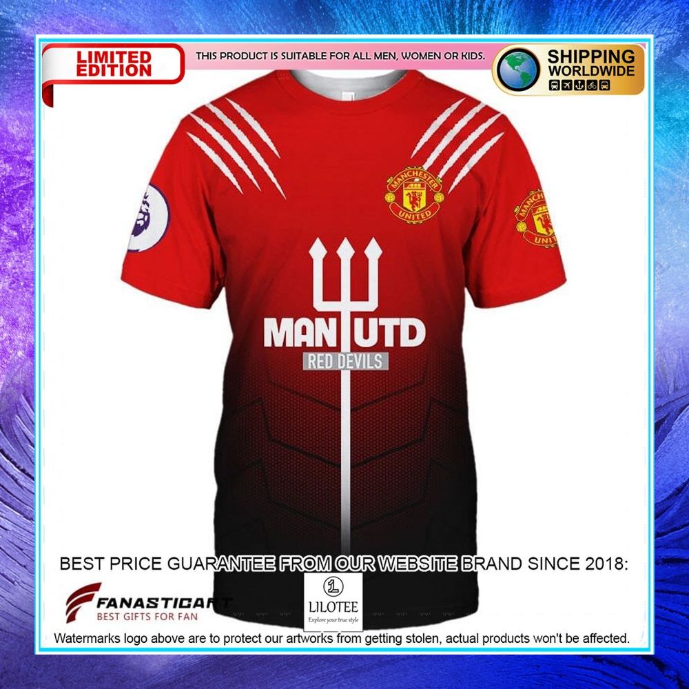 manchester united fc red devils hoodie shirt 2 527
