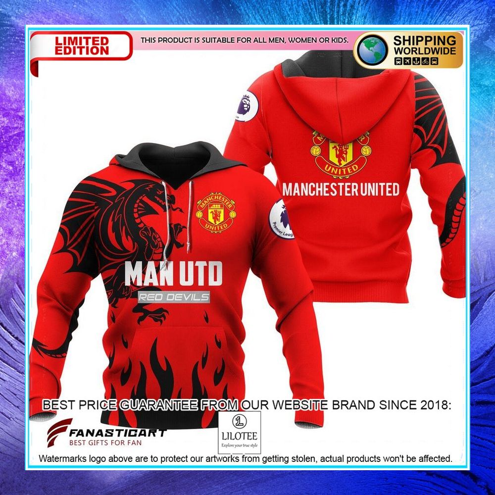 manchester united fc red devils red hoodie shirt 1 678