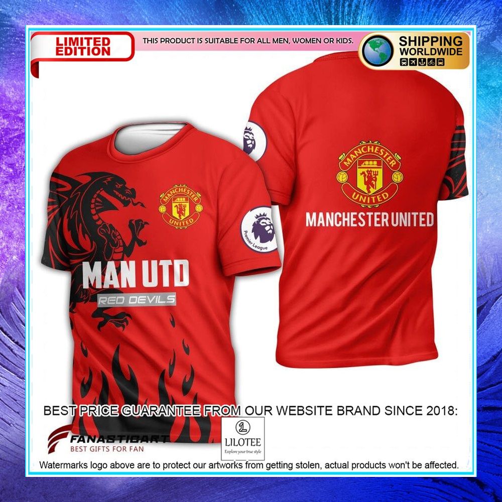 manchester united fc red devils red hoodie shirt 2 621