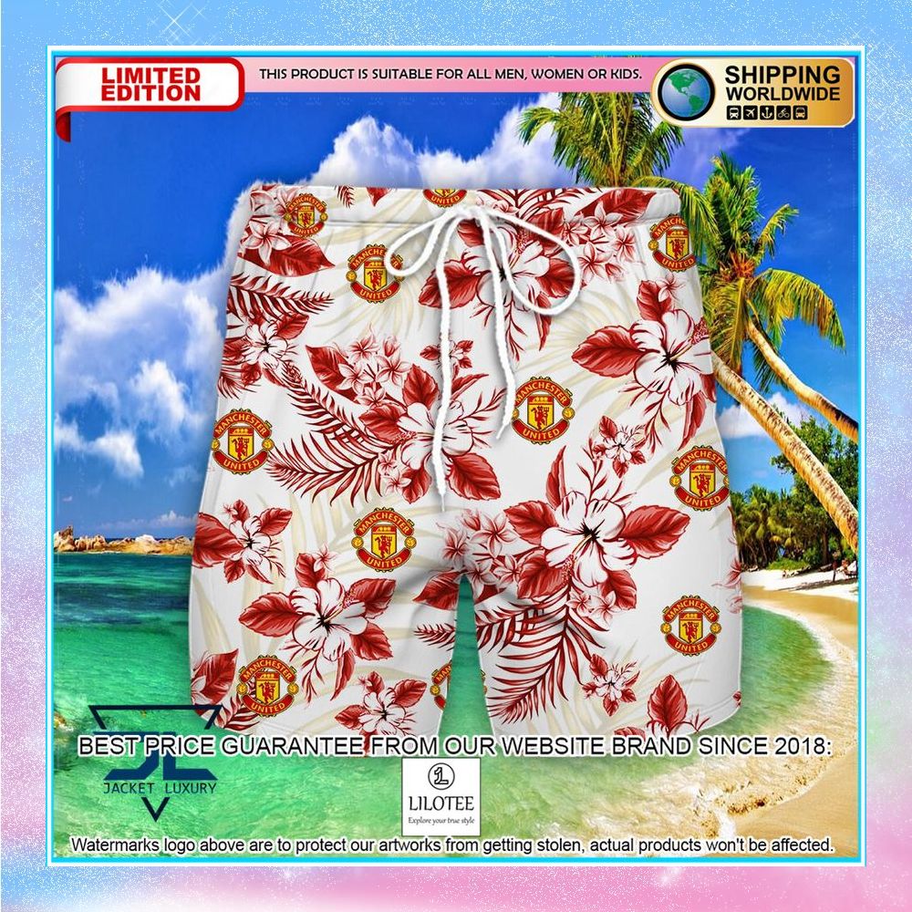 manchester united hawaiian shirt shorts 2 219