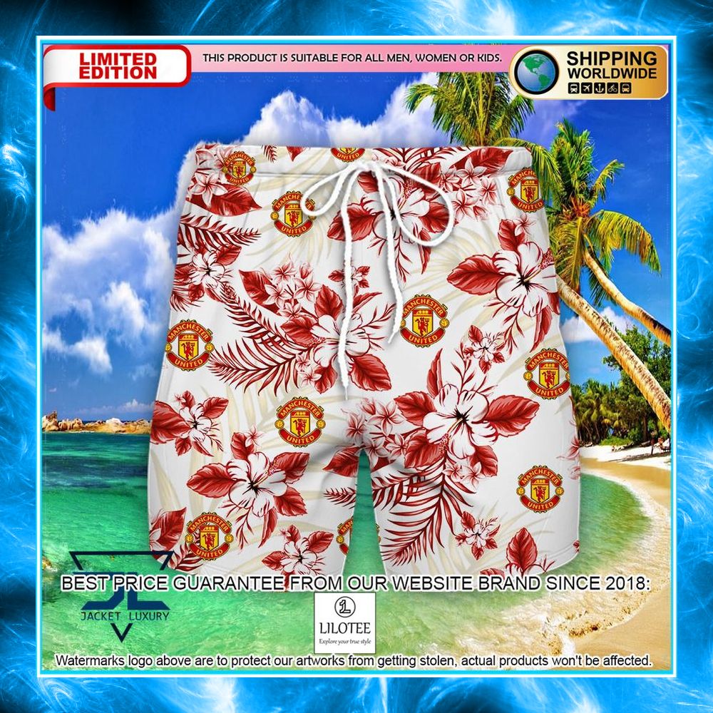 manchester united hawaiian shirt shorts 2 441