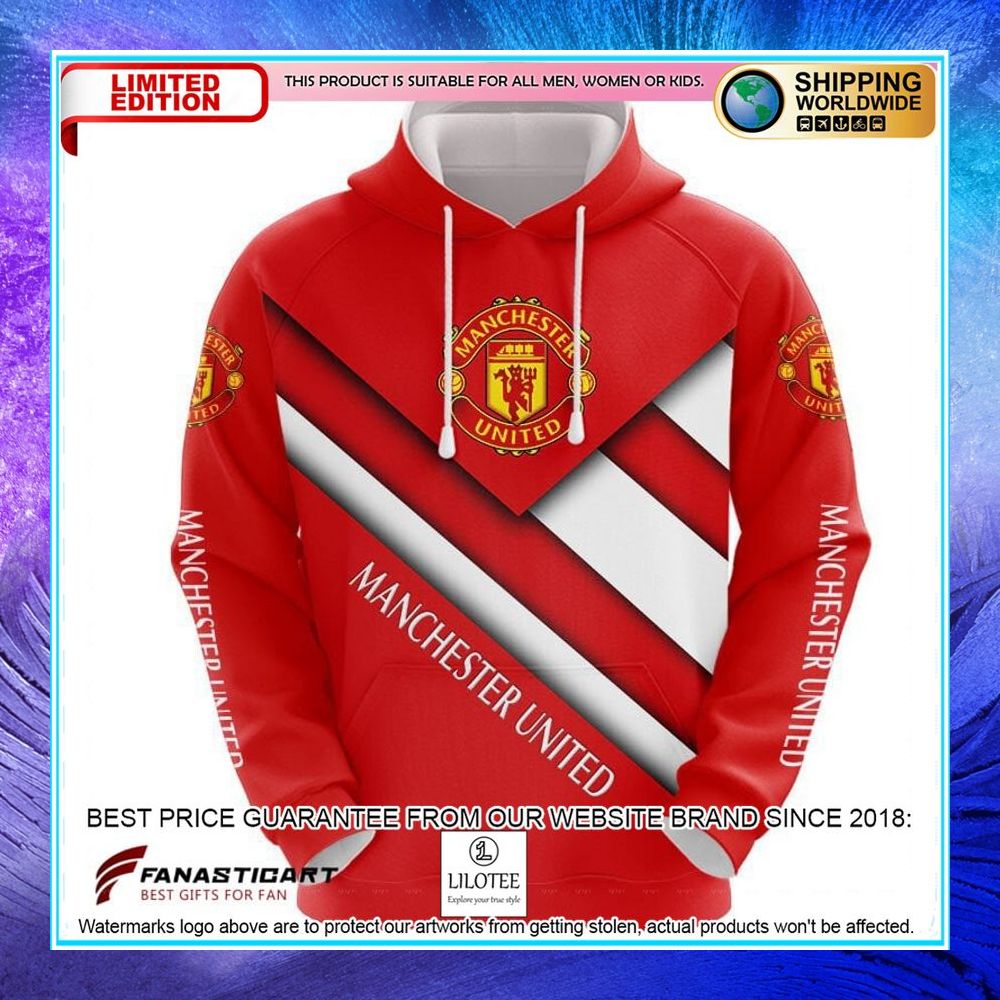 manchester united logo red hoodie shirt 1 590