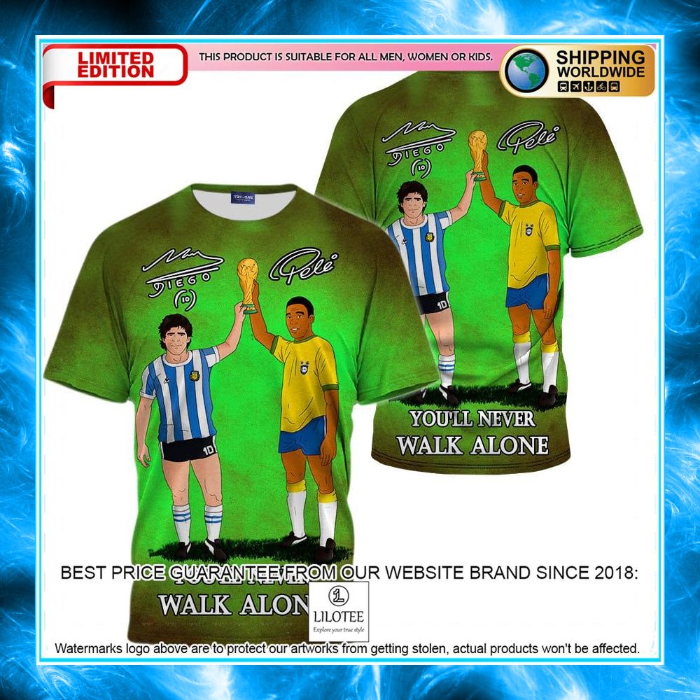maradona pele youll never walk alone shirt hoodie 1 729