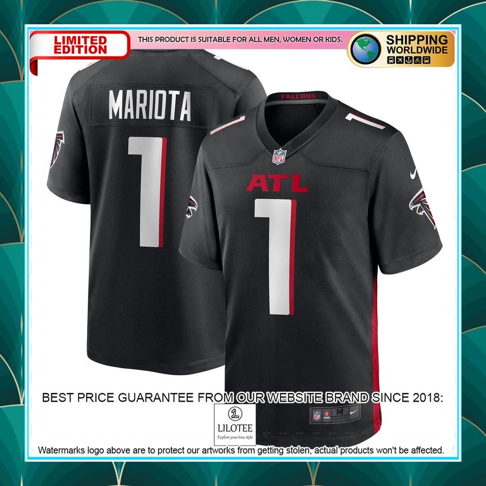 marcus mariota atlanta falcons black football jersey 1 958