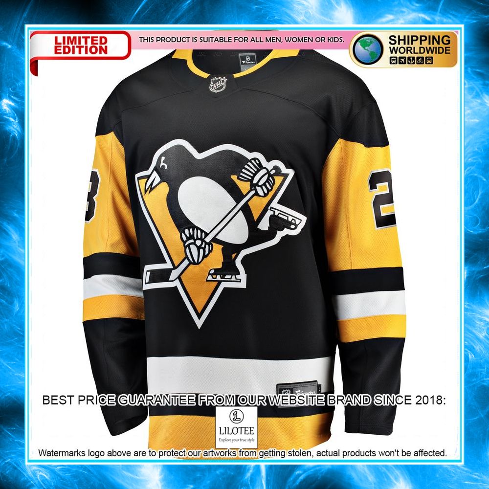 marcus pettersson pittsburgh penguins black hockey jersey 2 214