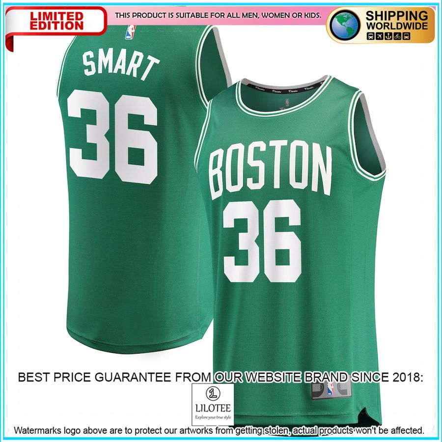 marcus smart boston celtics player green basketball jersey 1 48
