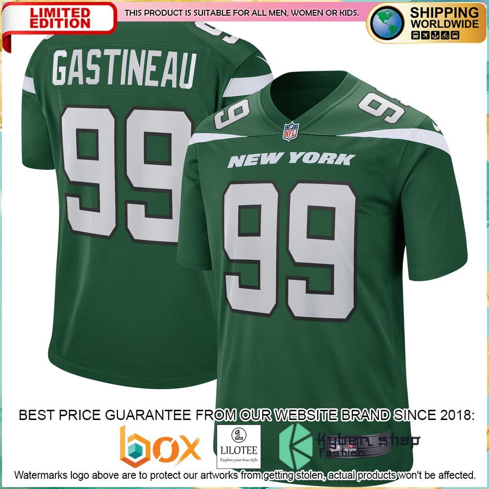 mark gastineau new york jets nike retired gotham green football jersey 1 912