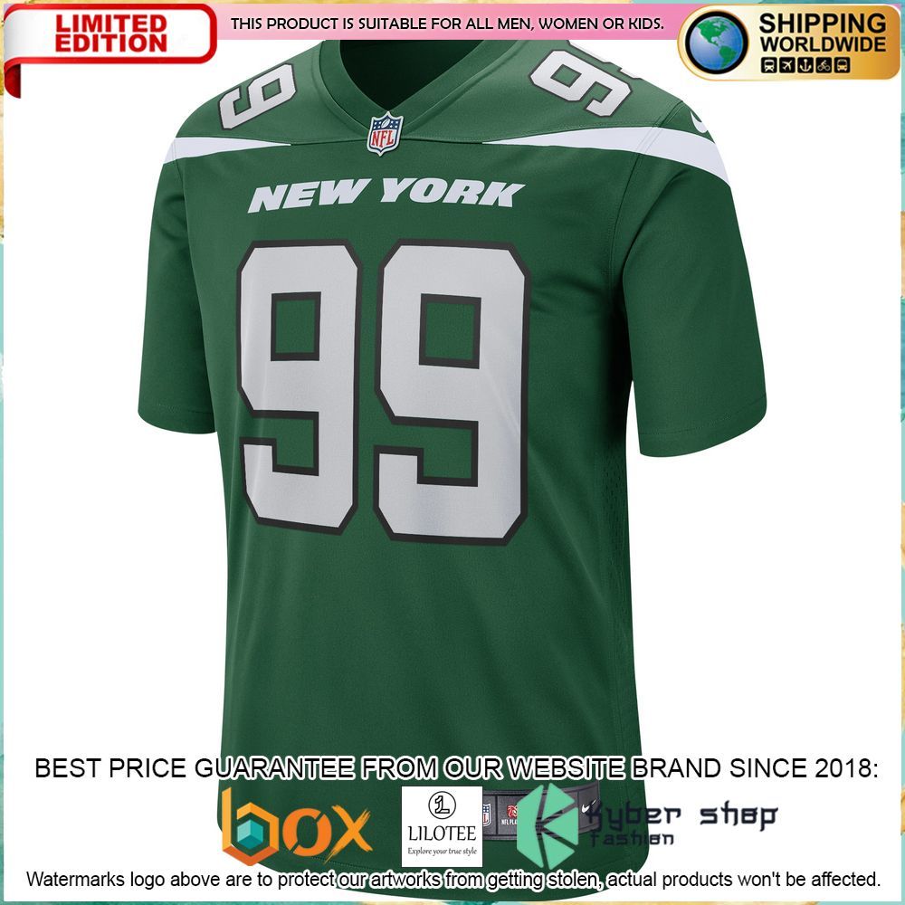 mark gastineau new york jets nike retired gotham green football jersey 2 257