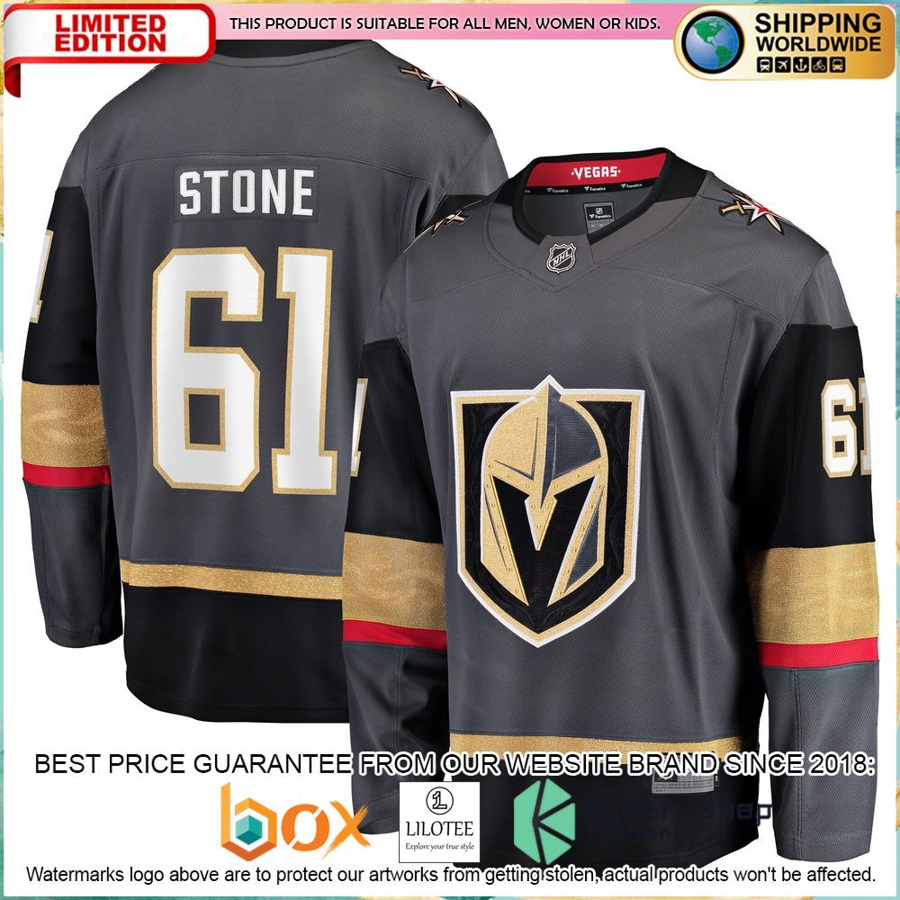 mark stone vegas golden knights black hockey jersey 1 682