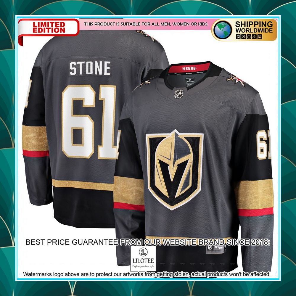 mark stone vegas golden knights home premier gray hockey jersey 1 362