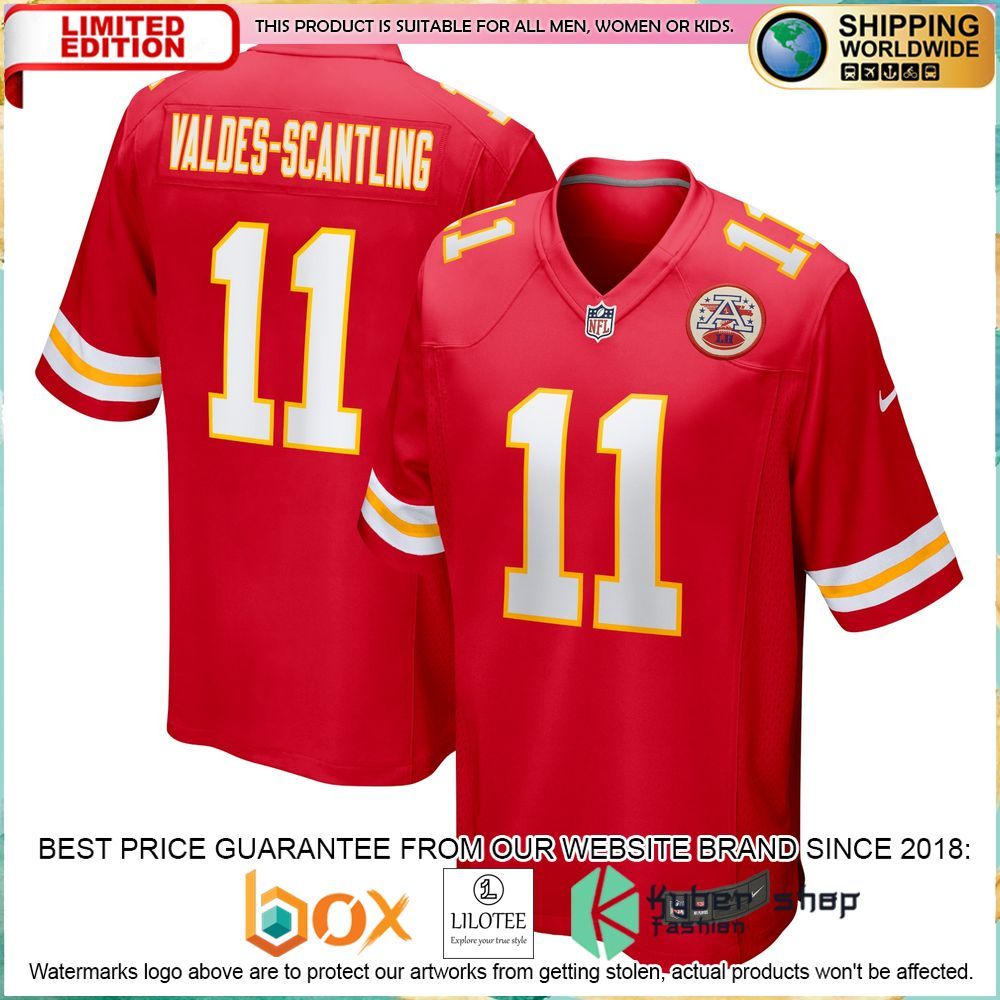 marquez valdes scantling kansas city chiefs nike red football jersey 1 527