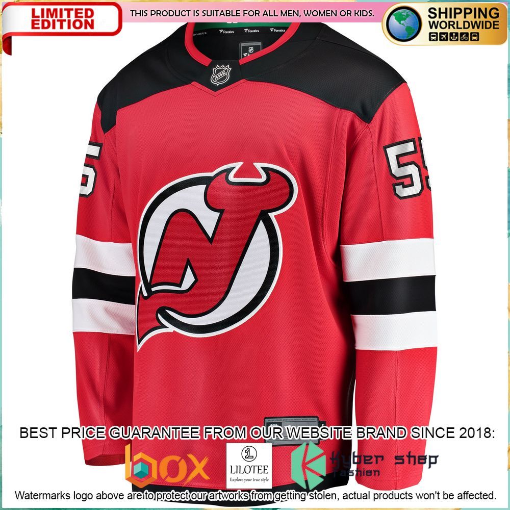 mason geertsen new devils red hockey jersey 2 387