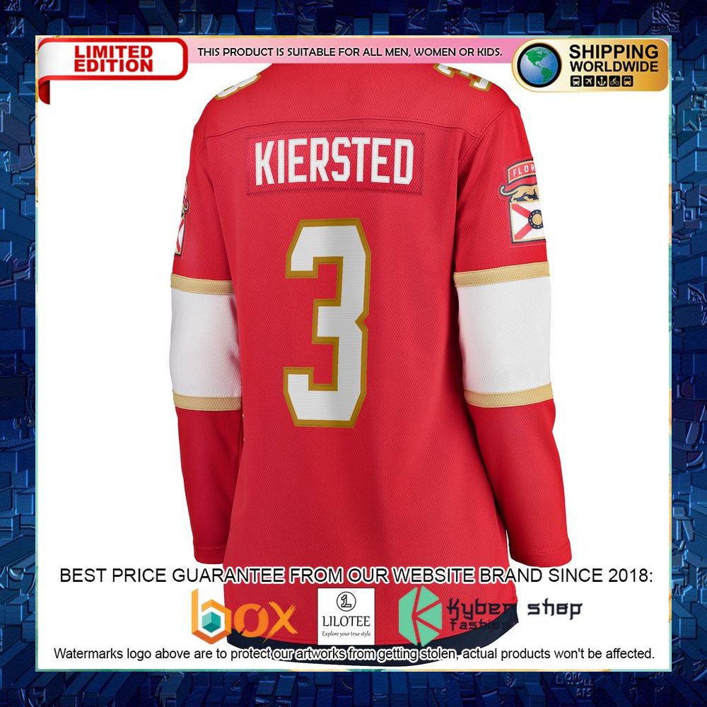 matt kiersted florida panthers womens red hockey jersey 3 102