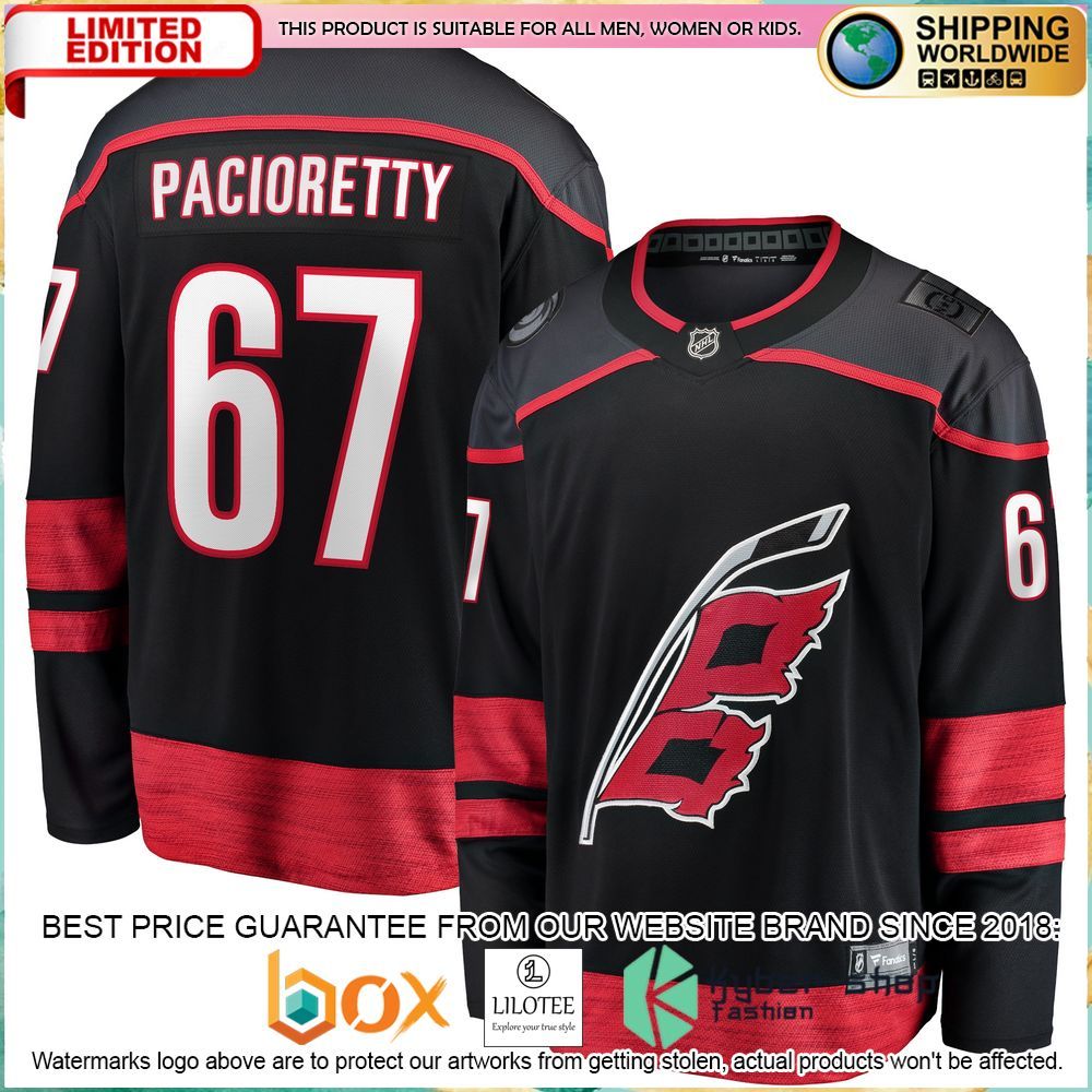 max pacioretty carolina hurricanes black hockey jersey 1 626