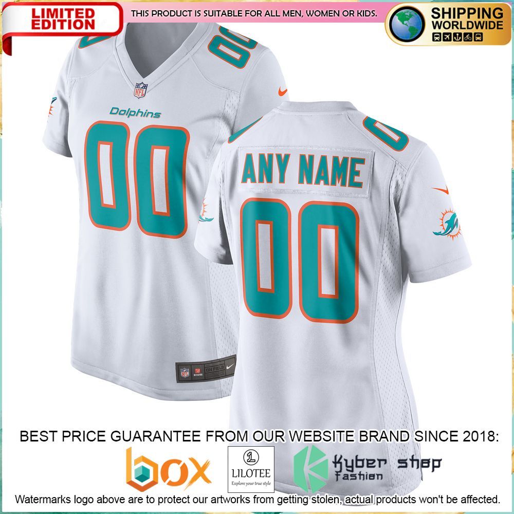 miami dolphins nike womens custom white football jersey 1 163