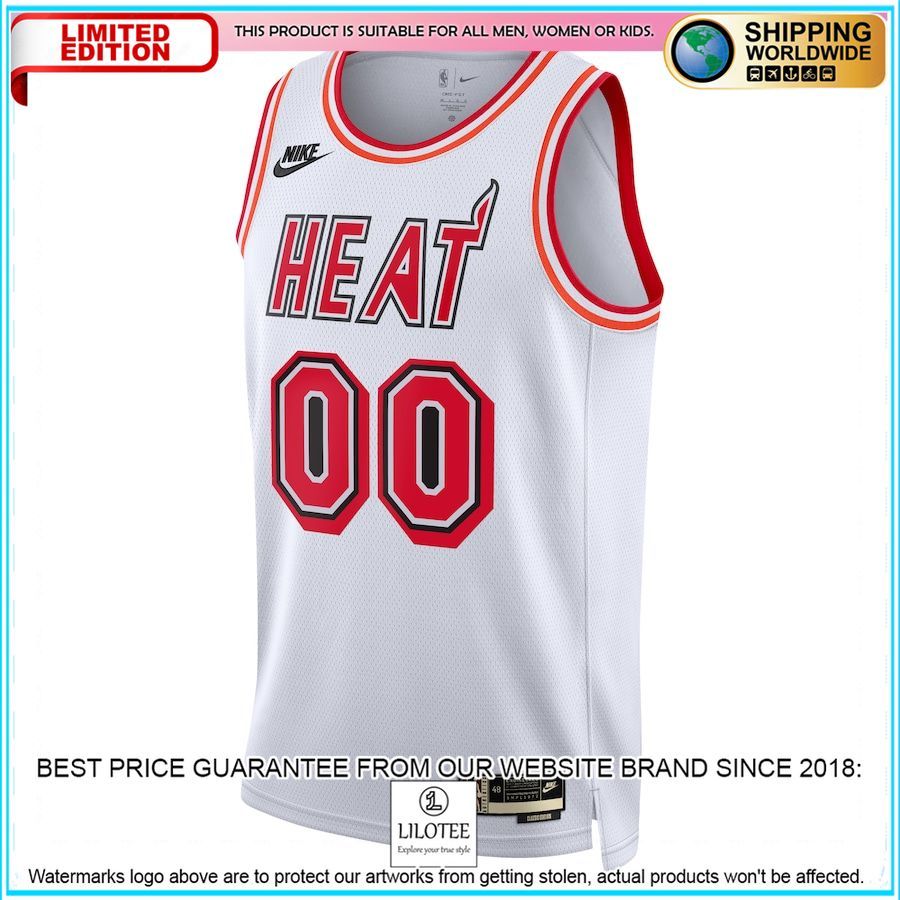 miami heat nike 2022 23 custom white basketball jersey 2 195