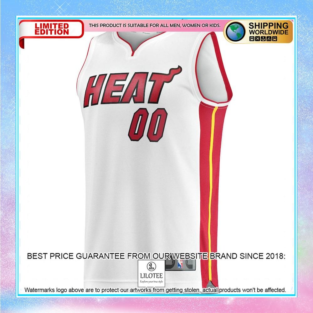 miami heat youth custom white basketball jersey 2 26