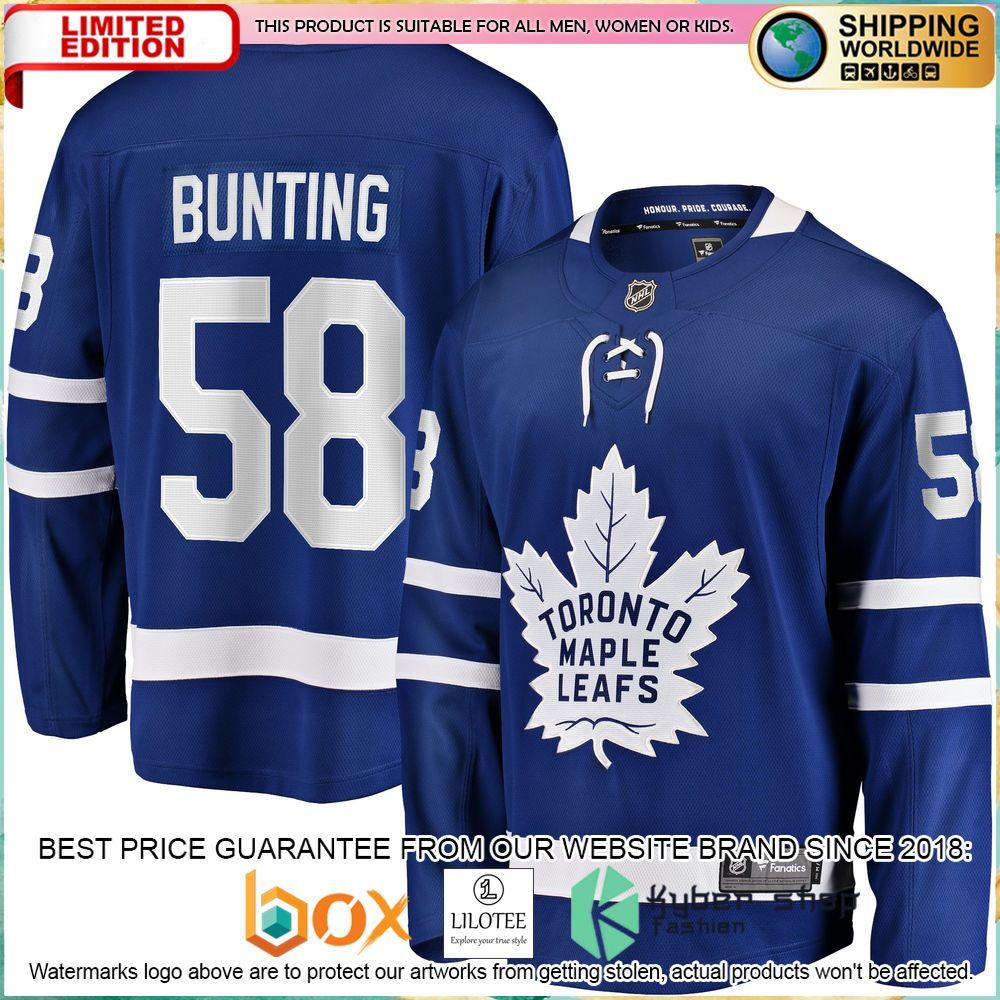 michael bunting toronto maple leafs blue hockey jersey 1 187