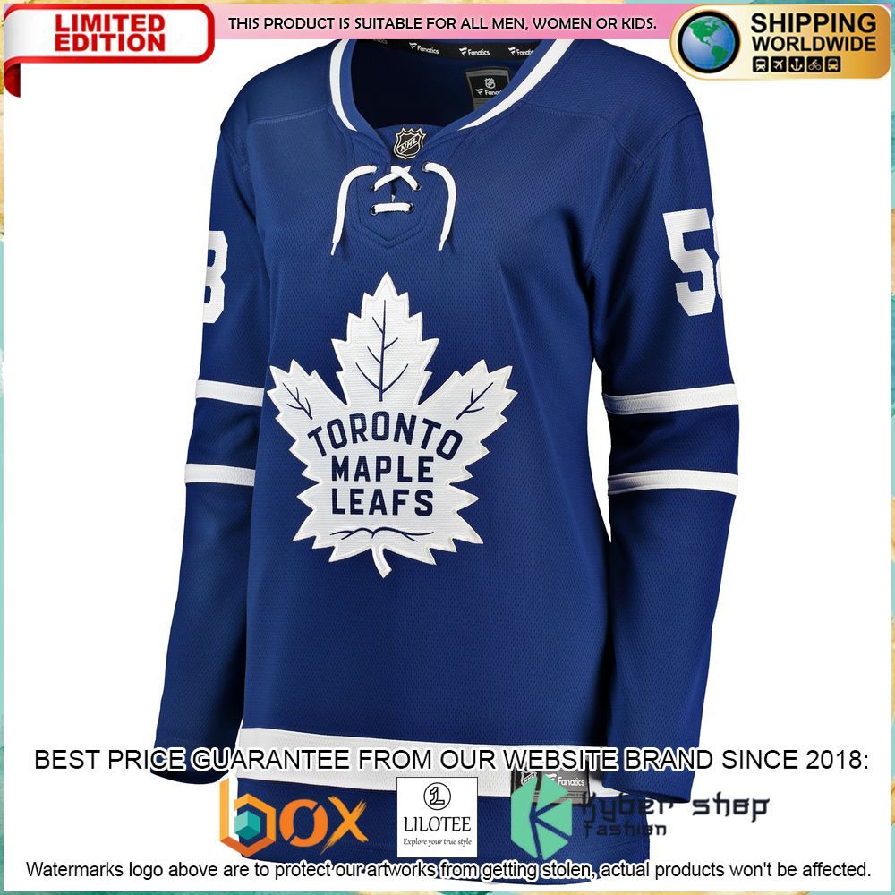 michael bunting toronto maple leafs womens blue hockey jersey 2 234