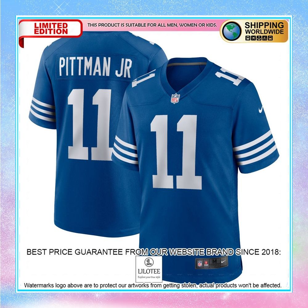 michael pittman jr indianapolis colts alternate royal football jersey 1 204