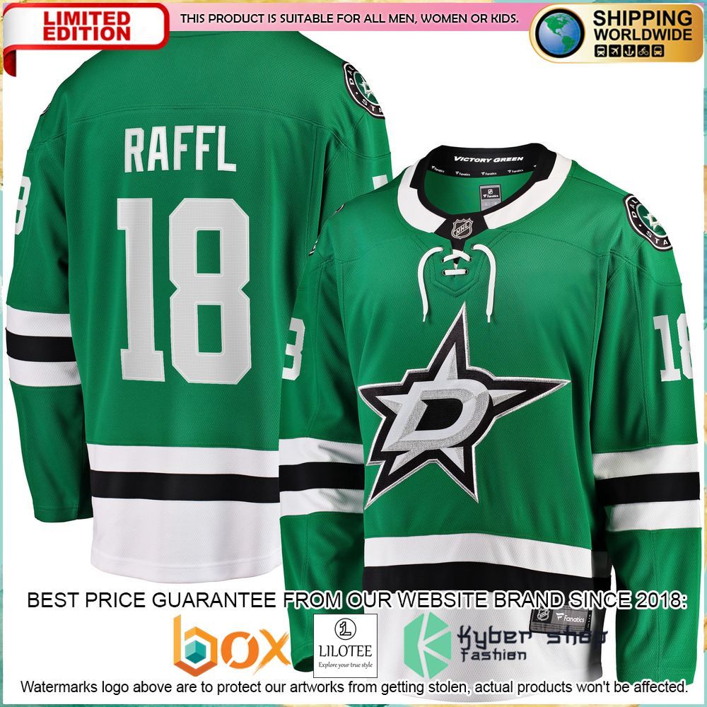 michael raffl dallas stars home breakaway kelly green hockey jersey 1 127