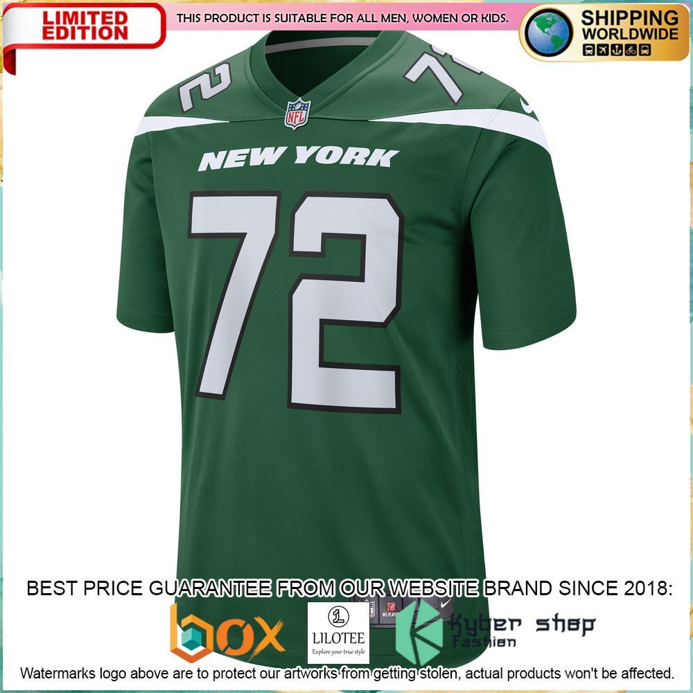 micheal clemons new york jets nike gotham green football jersey 2 91