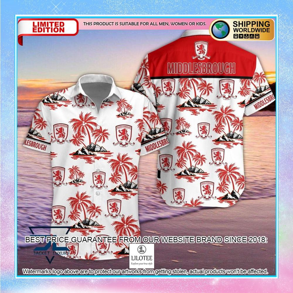 middlesbrough f c palm tree hawaiian shirt shorts 1 137