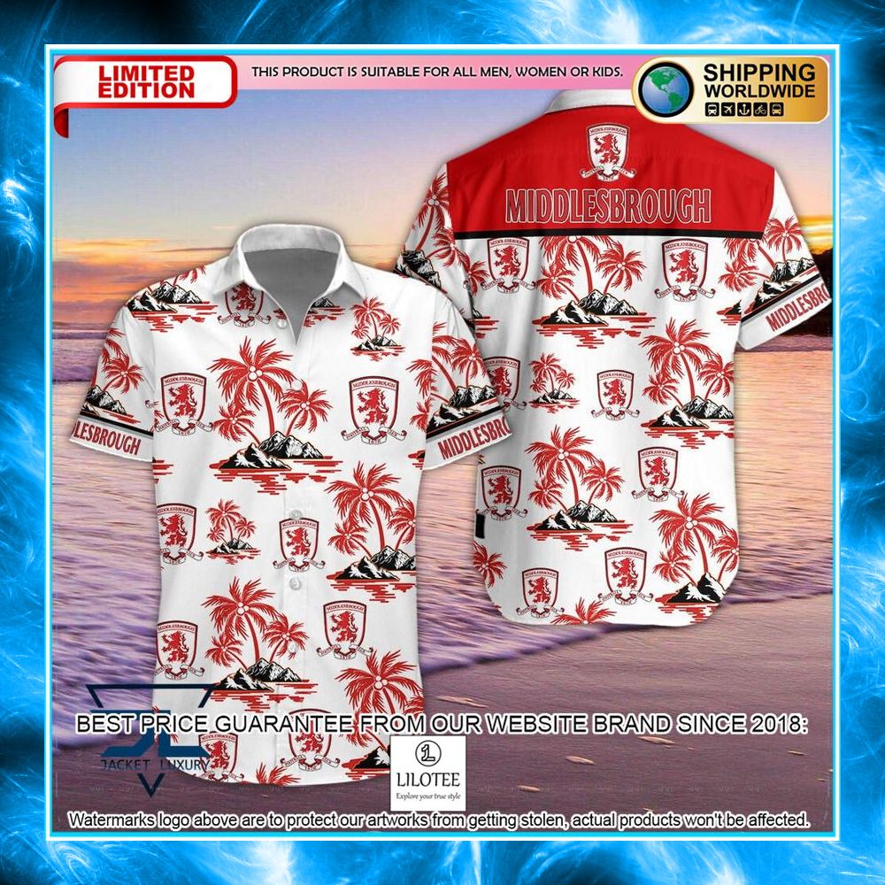 middlesbrough f c palm tree hawaiian shirt shorts 1 353