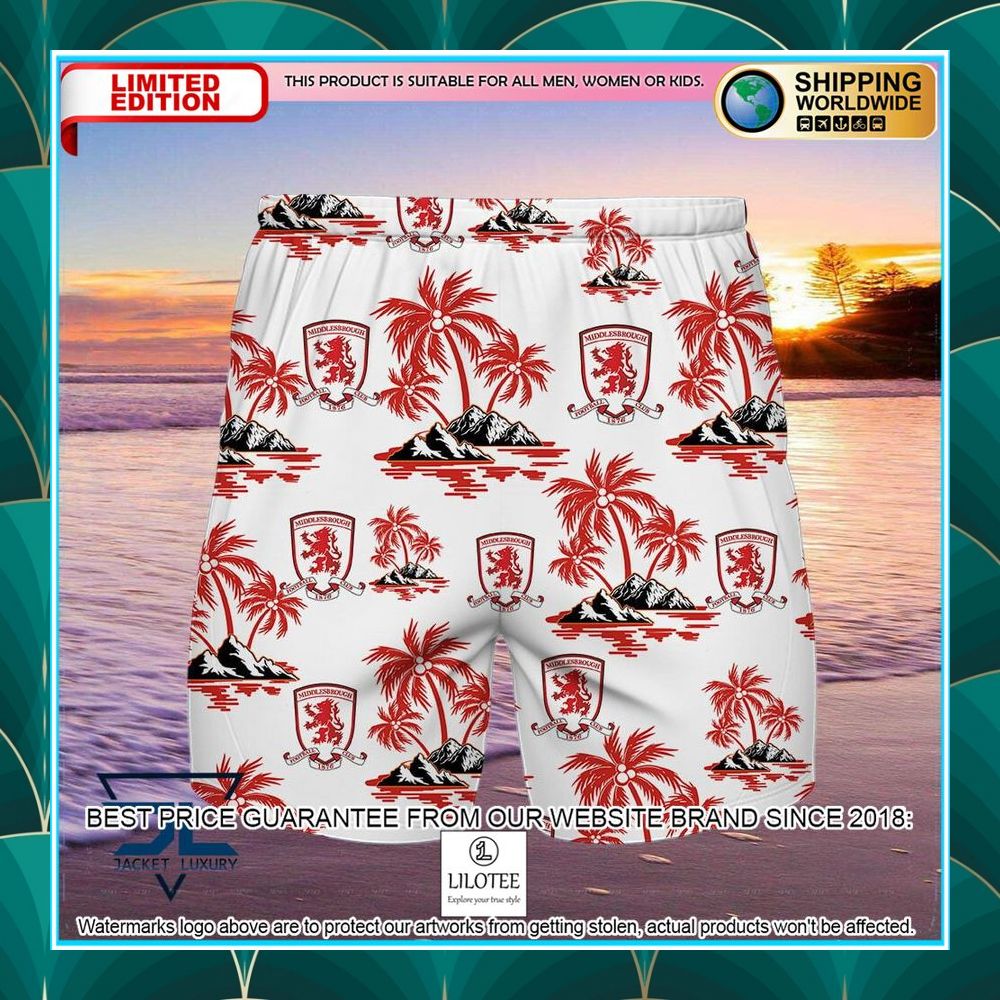middlesbrough f c palm tree hawaiian shirt shorts 2 63